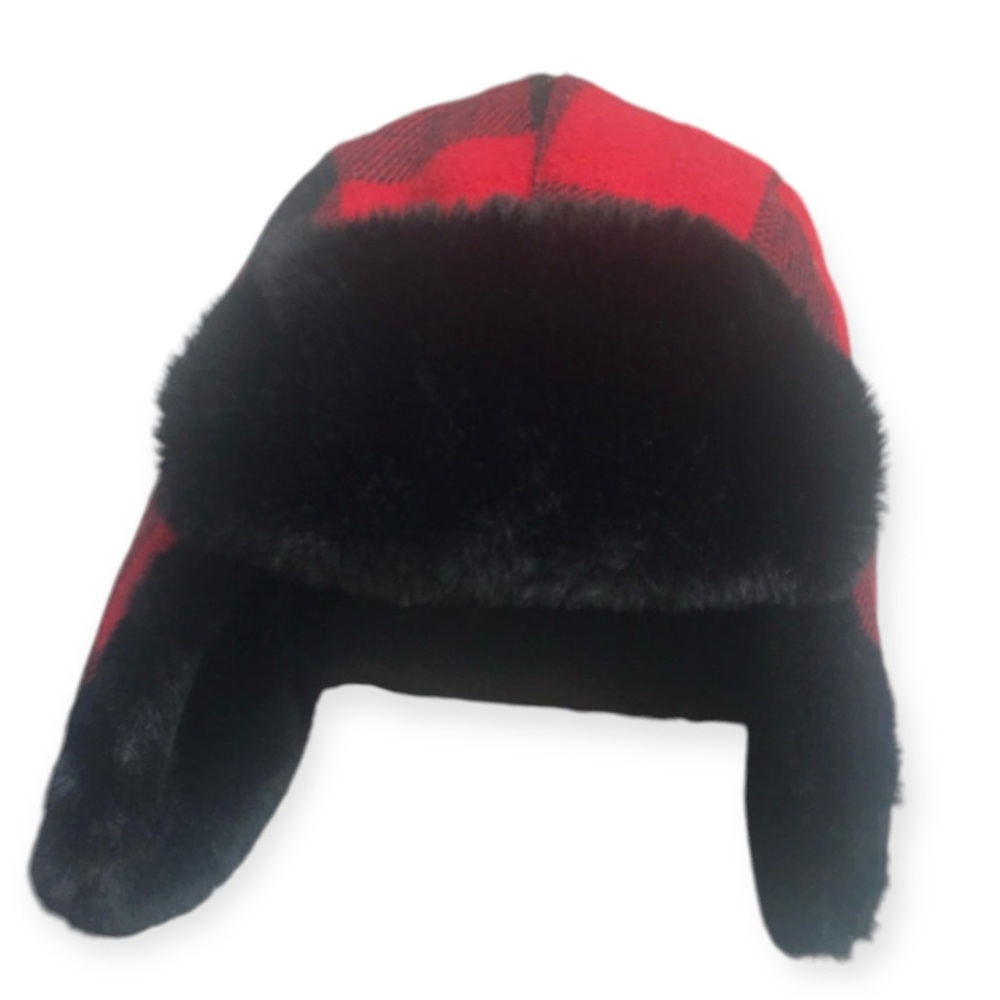 Buffalo Plaid Toddler Winter Trapper Hat
